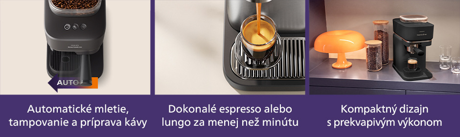 Detailný pohľad na Pákový kávovar Philips BAR300/60 Baristina a páku, ako varí espresso a na linke