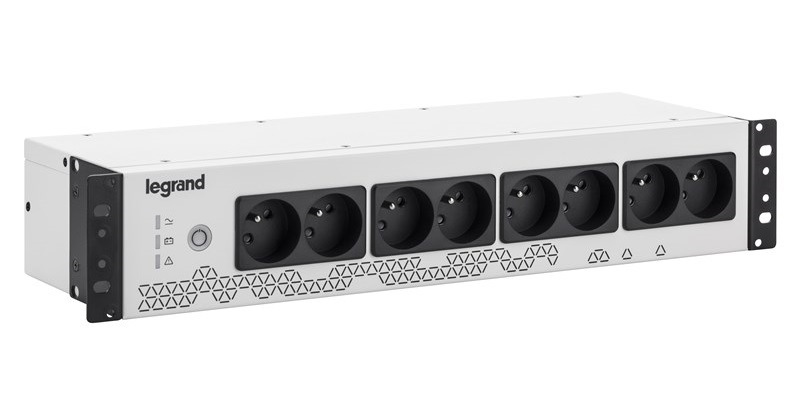 Záložný zdroj Legrand UPS UPS Keor PDU 800V/480W FR, Off-Line, Rack 2U, výstup 8x SK, USB