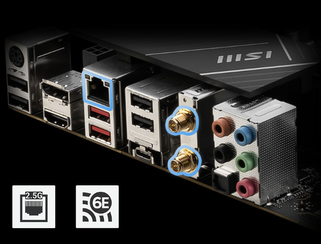 Základná doska MSI PRO B760-P WIFI DDR4 MSI PRO B760-P WIFI podporuje bezdrôtové pripojenie Wi-Fi 6E
