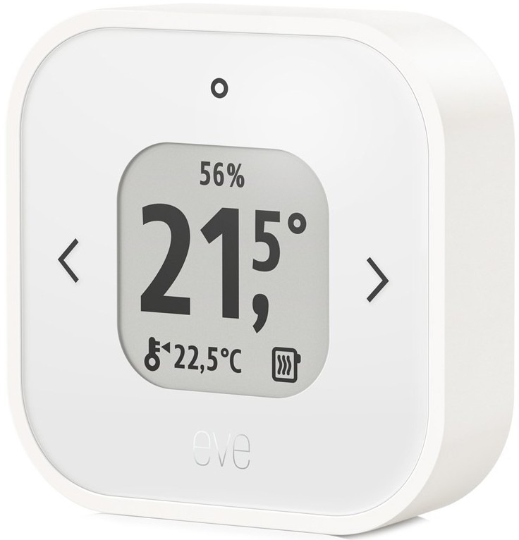 Senzor Eve Thermo Control pre termohlavicu Eve Thermo Control detekuje teplotu a vlhkosť