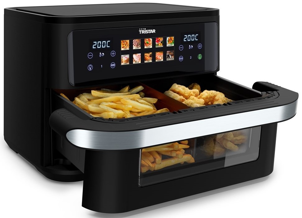 Fritéza teplovzdušná Tristar FR-9078 Dual zone flex 10 l čierna