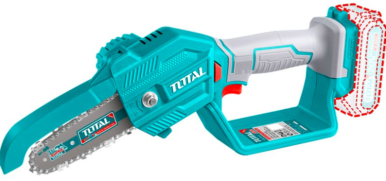 Aku reťazová píla Total Tools TGSLI2058 20 V Share, mini jednoručná, tyrkysová, bez batérie