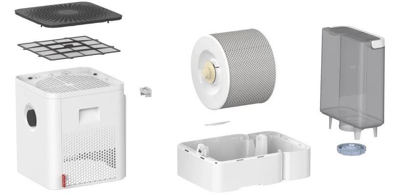 Zvlhčovač vzduchu Boneco W 400 SMART v rozloženom stave