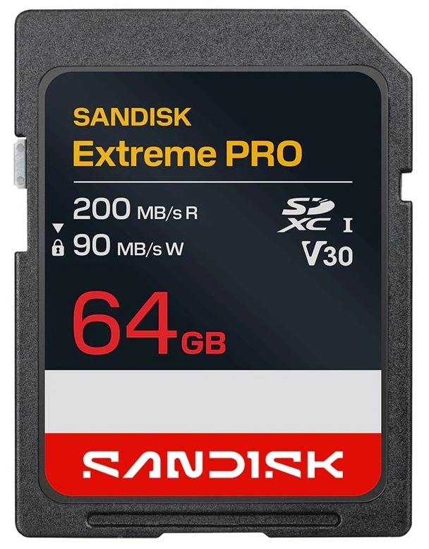 Pamäťová karta SANDISK SDXC Extreme Pro 64GB UHS-I U3 (200R/90W) Pamäťová karta SANDISK Extreme PRO SD 64GB