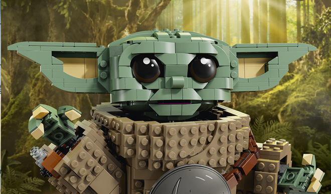 Stavebnica LEGO® Star Wars™ 75446 Grogu™ (mandalorianský učedník) Hotový Grogu meria cez 20 cm a vďaka aplikácii LEGO Builder ho môžete ľahko stavať aj prezerať.