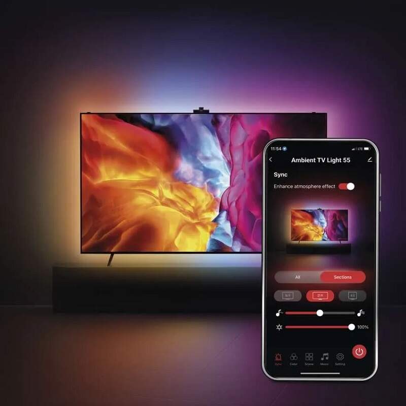 LED pásik EMOS GoSmart Ambientní RGB za TV 55“ (139 cm) ZTV55 LED pásik EMOS GoSmart Ambientní RGB za TV 55“ (139 cm) ZTV55