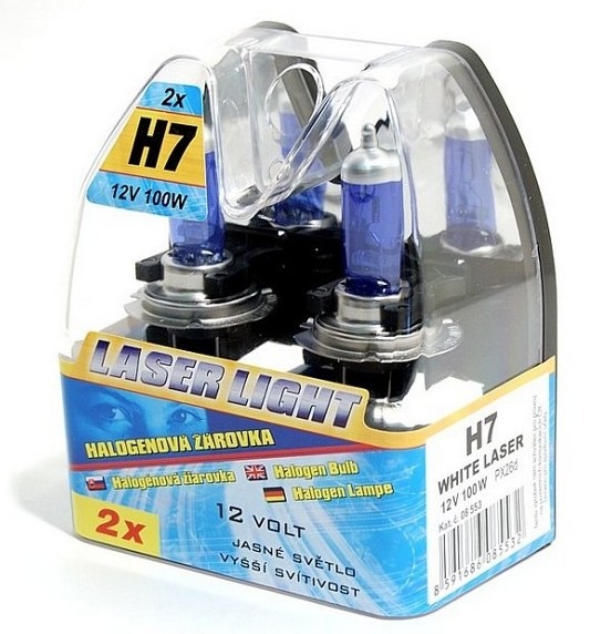 Autožiarovka Compass 12 V H7 100 W WHITE LASER 2 ks