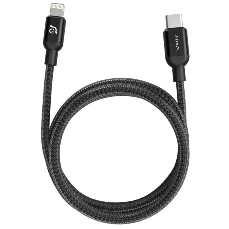 Kábel ADAM Elements AE PeAk II C300B USB-C/Lightning, 0,3 m čierna