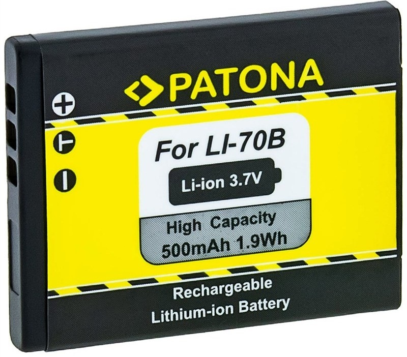 Batéria PATONA Li-70b 500 mAh pre fotoaparáty Olympus FE-4020, FE-4040, FE-5040, X940, VG110, VG120, VG130