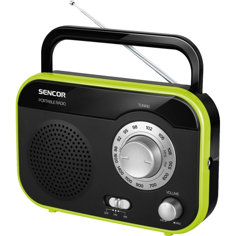 Rádioprijímač Sencor SRD 210 BGN čierny/zelený