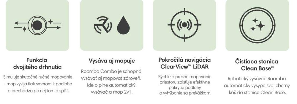 Robotický vysávač iRobot Roomba 105 Combo + AutoEmpty dock White biely