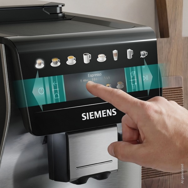 Automatický kávovar Siemens EQ600 iAroma TP605ET3 nerez Displej kávovaru Siemens TP605ET3