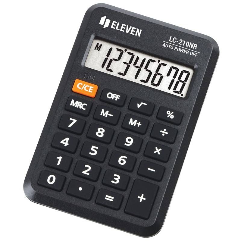 Kalkulačka Eleven LC210NR, vrecková, osemmiestna čierna