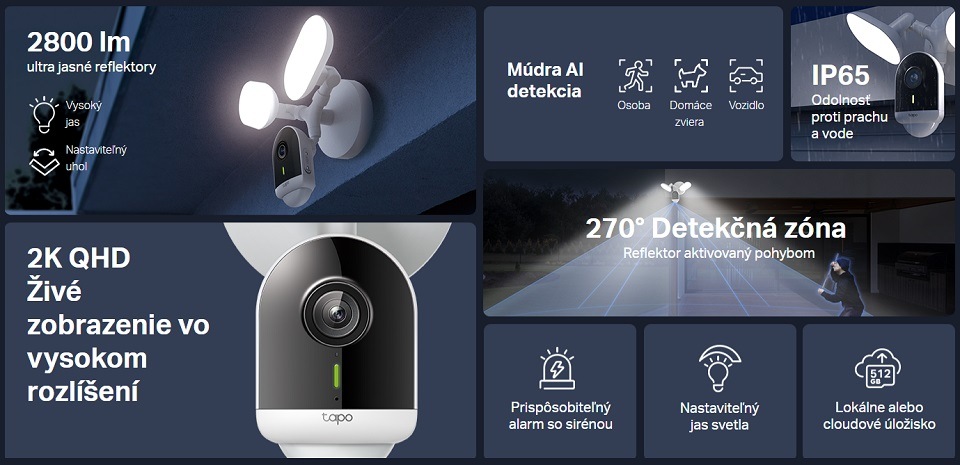 IP kamera TP-Link Tapo C720 biela IP kamera TP-Link Tapo C720 biela
