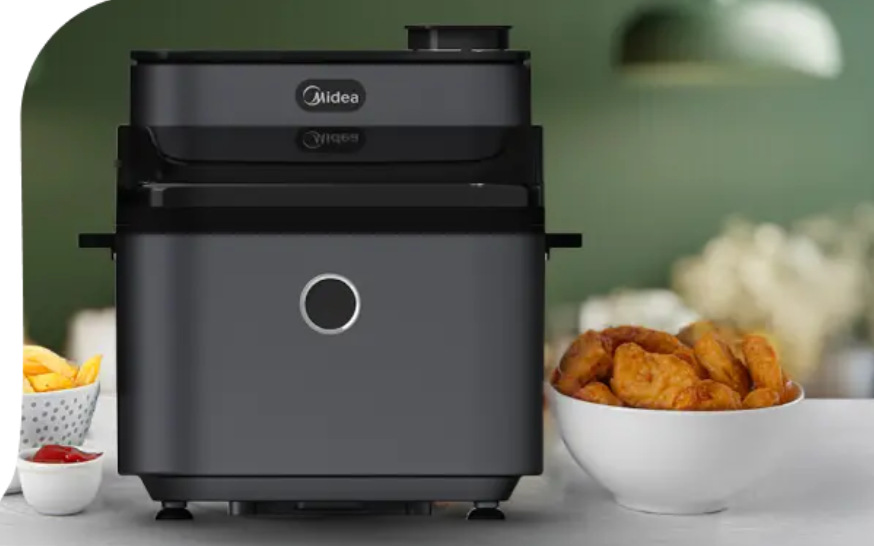 Fritéza teplovzdušná Midea CY75C2 čierna Fritéza teplovzdušná Midea CY75C2 z prednej strany