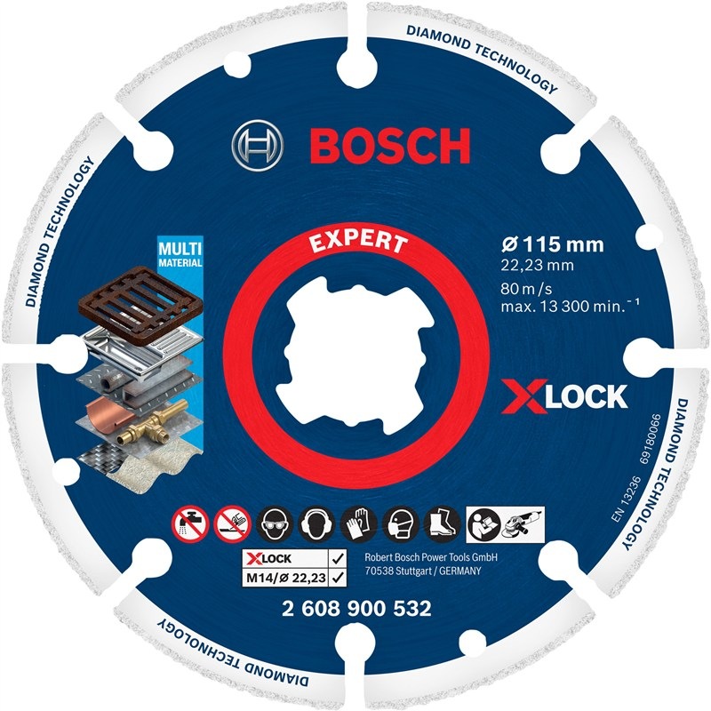 Rezný kotúč Bosch Expert s priemerom 115 mm, pre kovové materiály