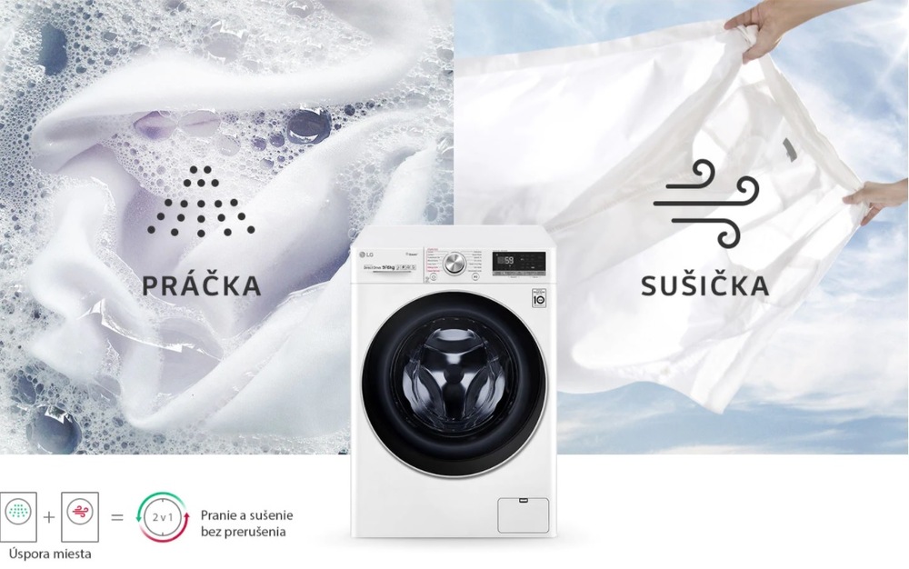 Práčka so sušičkou LG F2DV5S8S1 biela Práčka so sušičkou LG F2DV5S8S1 biela