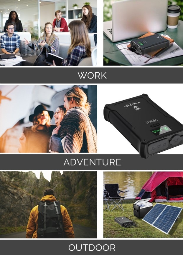 Powerbank Viking VIDAR I, 36000 mAh čierny