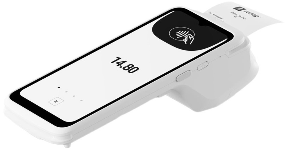 Platobný terminál SumUp Terminal biely Platobný terminál SumUp Smart Terminal s integrovanou tlačiarňou a NFC platbou.
