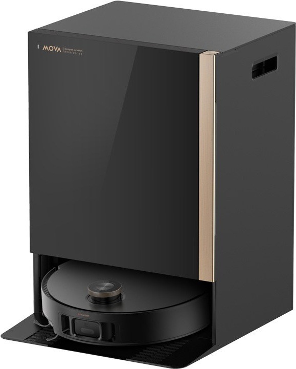 Robotický vysávač MOVA Mobius 60 so základňou, čierna farba