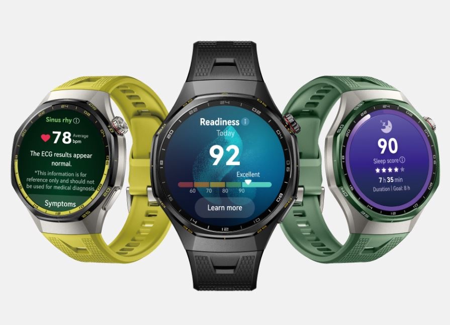 Chytré hodinky Huawei Watch GT 7 Pro v rôznych farebných variantoch so zobrazenými zdravotnými údajmi