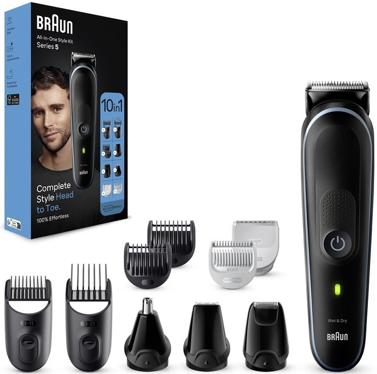 Zastrihávač multifunkčný Braun Series 5 MGK5445 čierny/modrý