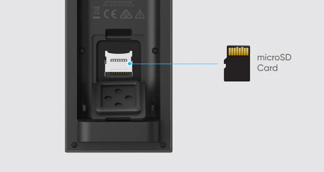 Videozvonček Anker eufy C31 čierny Detail slotu na vloženie microSD karty vo videozvončeku Anker eufy C31