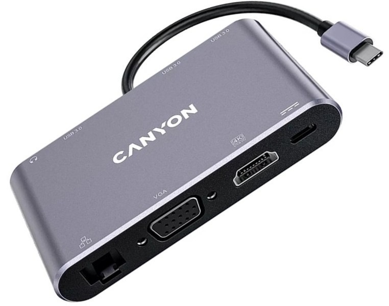 Dokovacia stanica Canyon DS-14 8v1 s výkonom PD 100 W