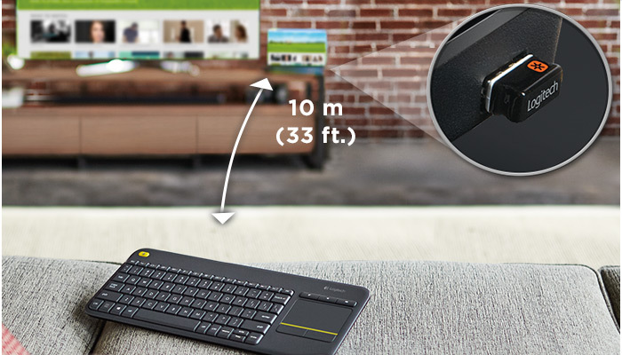 Klávesnica Logitech Wireless K400 Plus, US Klávesnica Logitech Wireless K400 Plus, US
