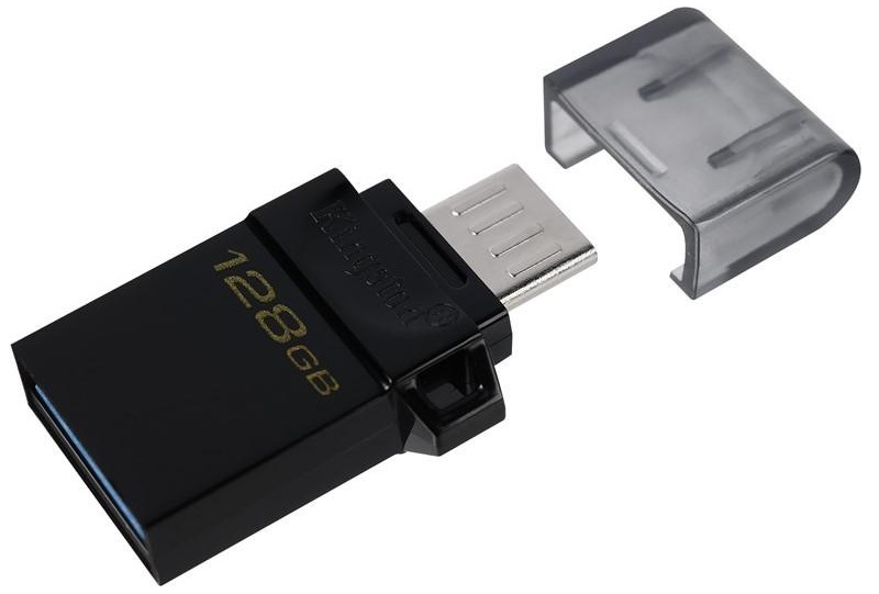 USB flashdisk Kingston DataTraveler microDuo3 Gen2 128GB čierny