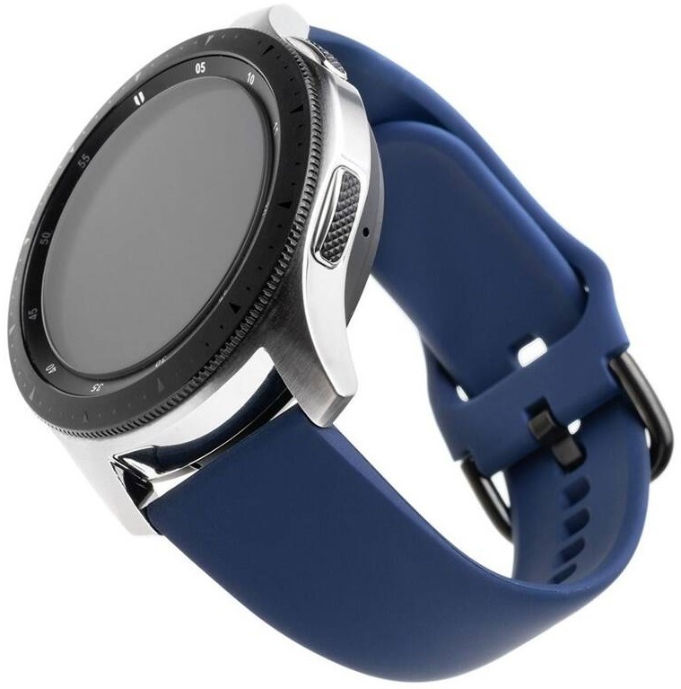Remienok FIXED Silicone Strap 22mm na smartwatch modrý