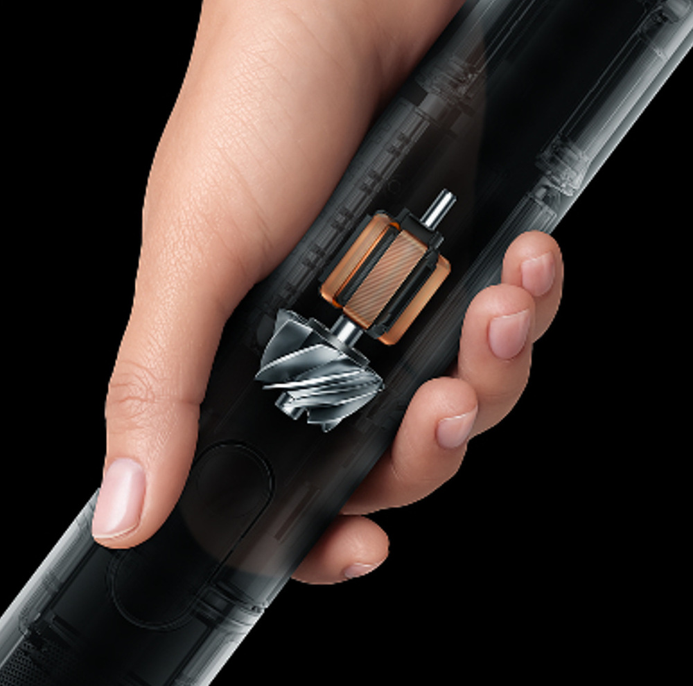 Tyčový vysávač Dyson PencilVac Fluffycones čierny Motor Hyperdymium tyčového vysávača.