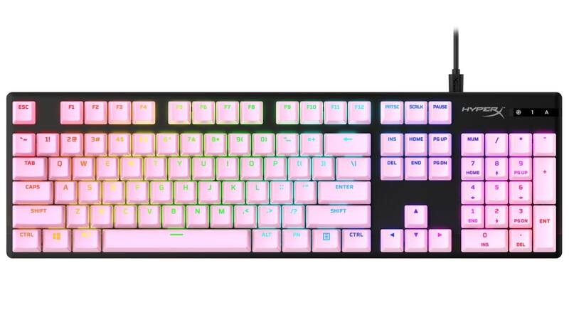 Klávesy HyperX PBT Keycaps - (US) ružové Herné klávesy HyperX Keycaps Full Key Set, PBT (US)