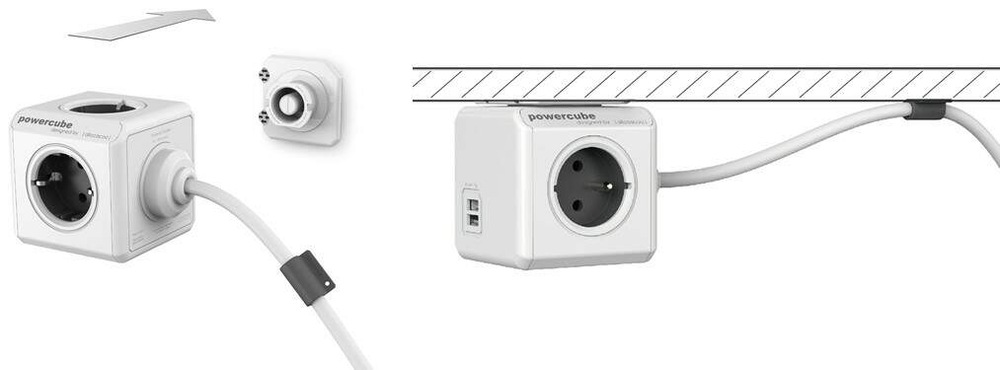 Kábel predlžovací Powercube Extended USB, 4x zásuvka, 2x USB, 1,5m zelený Kábel predlžovací Powercube Extended USB, 4x zásuvka, 2x USB, 1,5m zelený