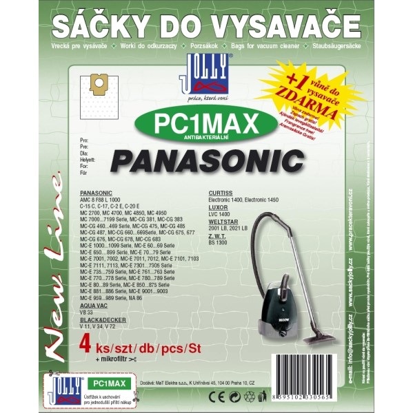 Vrecká Jolly do vysávača Panasonic, jednoduchá inštalácia