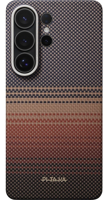 Kryt na mobil Pitaka na Samsung Galaxy S26 Ultra, červená a oranžová farba