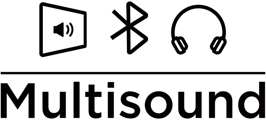 Funkcia Multisound umožňuje súčasné prehrávanie zvuku z televízora TCL 50Q6C aj Bluetooth slúchadiel s nezávislým nastavením hlasitosti pre oba výstupy.