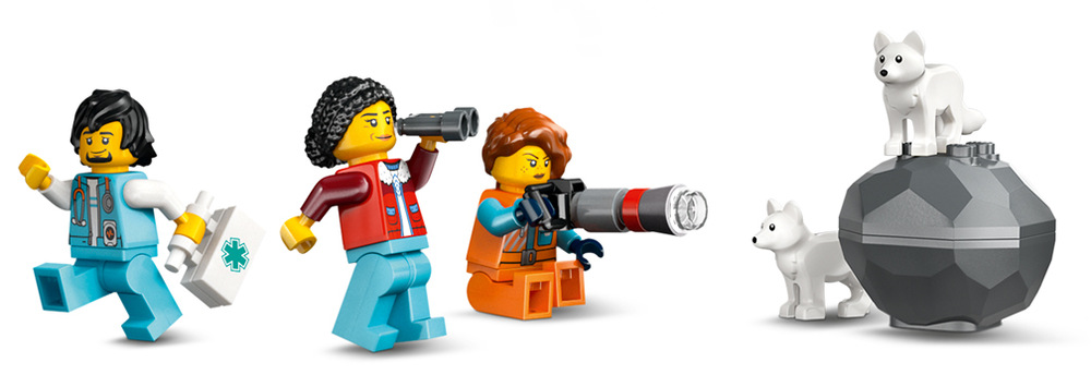 Stavebnica LEGO® City 60470 Polární expres pro průzkumníky Arktidy Johnny Thunder, päť prieskumníkov a dve polárne líšky rozohrajú dobrodružstvo v rozsiahlom modeli arktického vlaku.