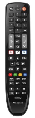 Diaľkový ovládač Meliconi Gumbody Personal 2+ pro LG čierny