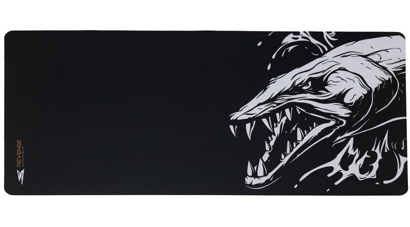 Podložka pod klávesnicu a myš Baracuda REVENGE, 75 × 35 cm čierna