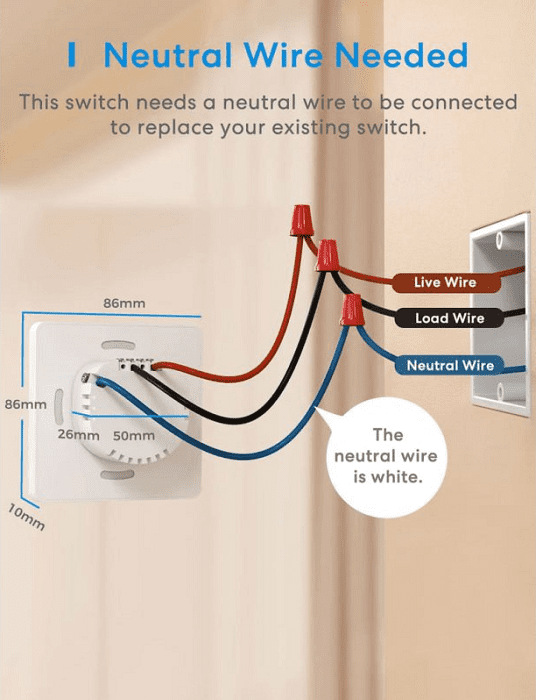 Vypínač Meross Smart Wi-Fi Wall Switch MSS510 EU (HomeKit) Vypínač Meross Smart Wi-Fi Wall Switch MSS510 EU (HomeKit)