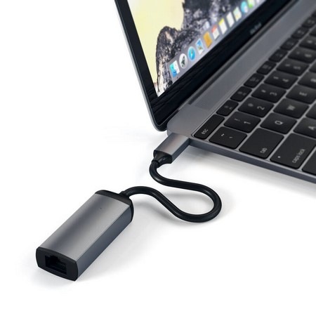 Sieťová karta Satechi Aluminium USB-C/RJ45 sivý Sieťová karta Satechi Aluminium USB-C/RJ45 sivý