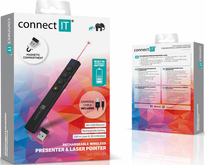 Prezentér Connect IT LaserPoint2051R čierny Prezentér Connect IT LaserPoint2051R čierny