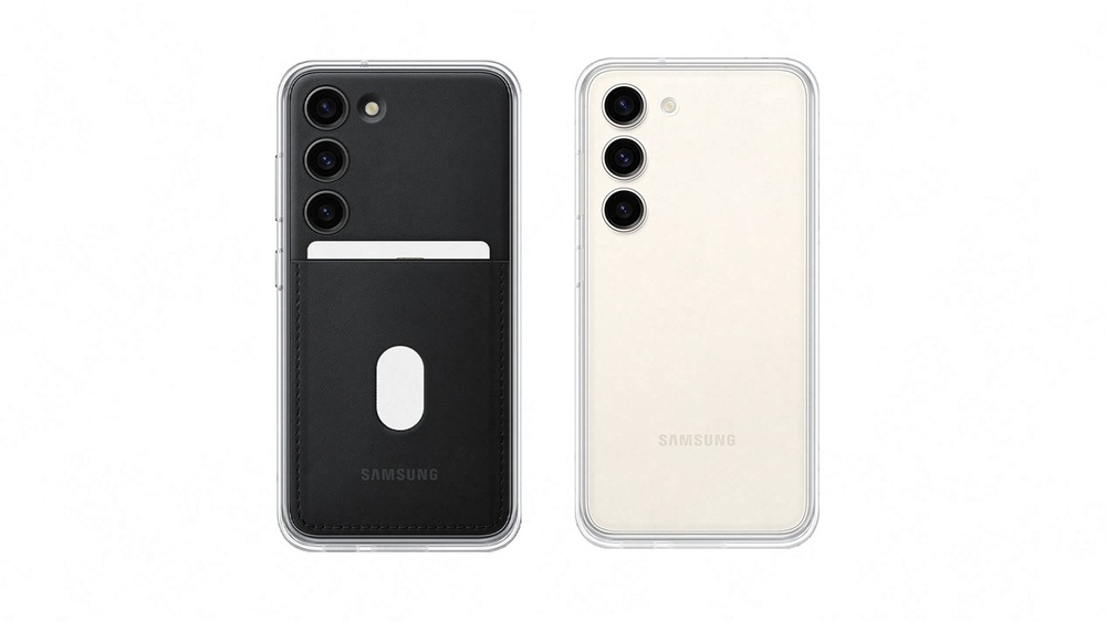 Kryt na mobil Samsung Frame na Galaxy S23 biely Samsung Frame kryt na Galaxy S23