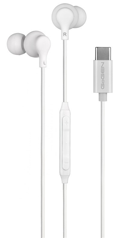 Drôtové slúchadlá GoGEN ECC 10W, biela