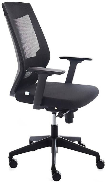 Ergonomická čierna kancelárska stolička Rocada Ergoline 908-4 so sieťovaným operadlom