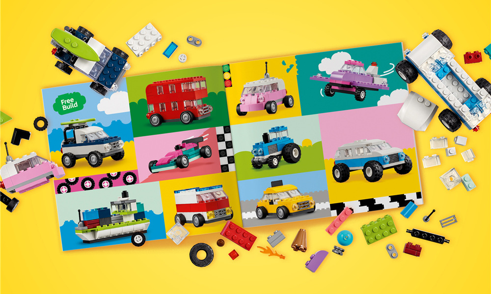 Stavebnica LEGO® Classic 11036 Tvorivé vozidlá Osem rôznych vozidiel ponúka deťom od piatich rokov inšpiráciu na stavanie a dostatok kociek pre vlastné nápady.