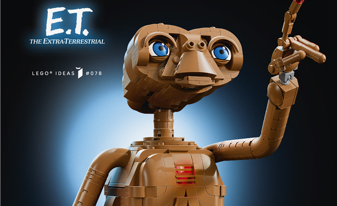 Stavebnica LEGO® Ideas 21370 E.T. the Extra-Terrestrial Vďaka 1 226 dielikom a výrazným rozmerom sa E.T. stane pôsobivou dekoráciou aj kreatívnym darčekom.