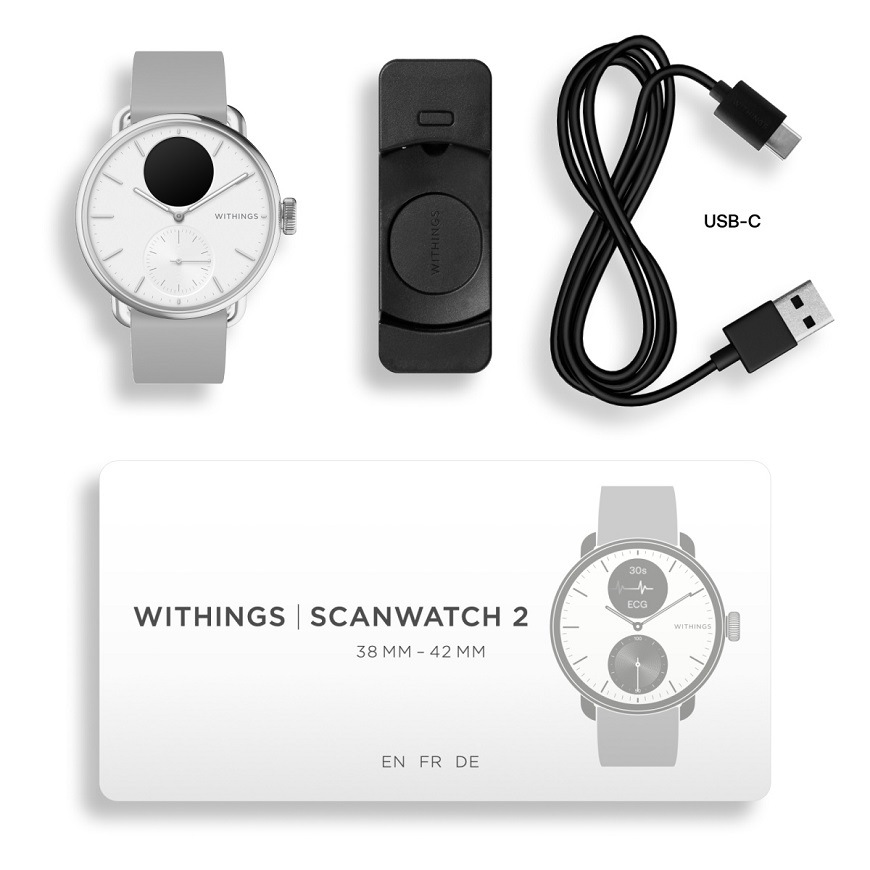 Inteligentné hodinky Withings Scanwatch 2 38 mm biele Inteligentné hodinky Withings Scanwatch 2 38 mm biele
