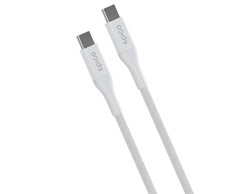 Kábel Epico Braided PD, USB-C / USB-C, 1.2m biely Kábel Epico Braided PD, USB-C/USB-C, 1.2m - biely